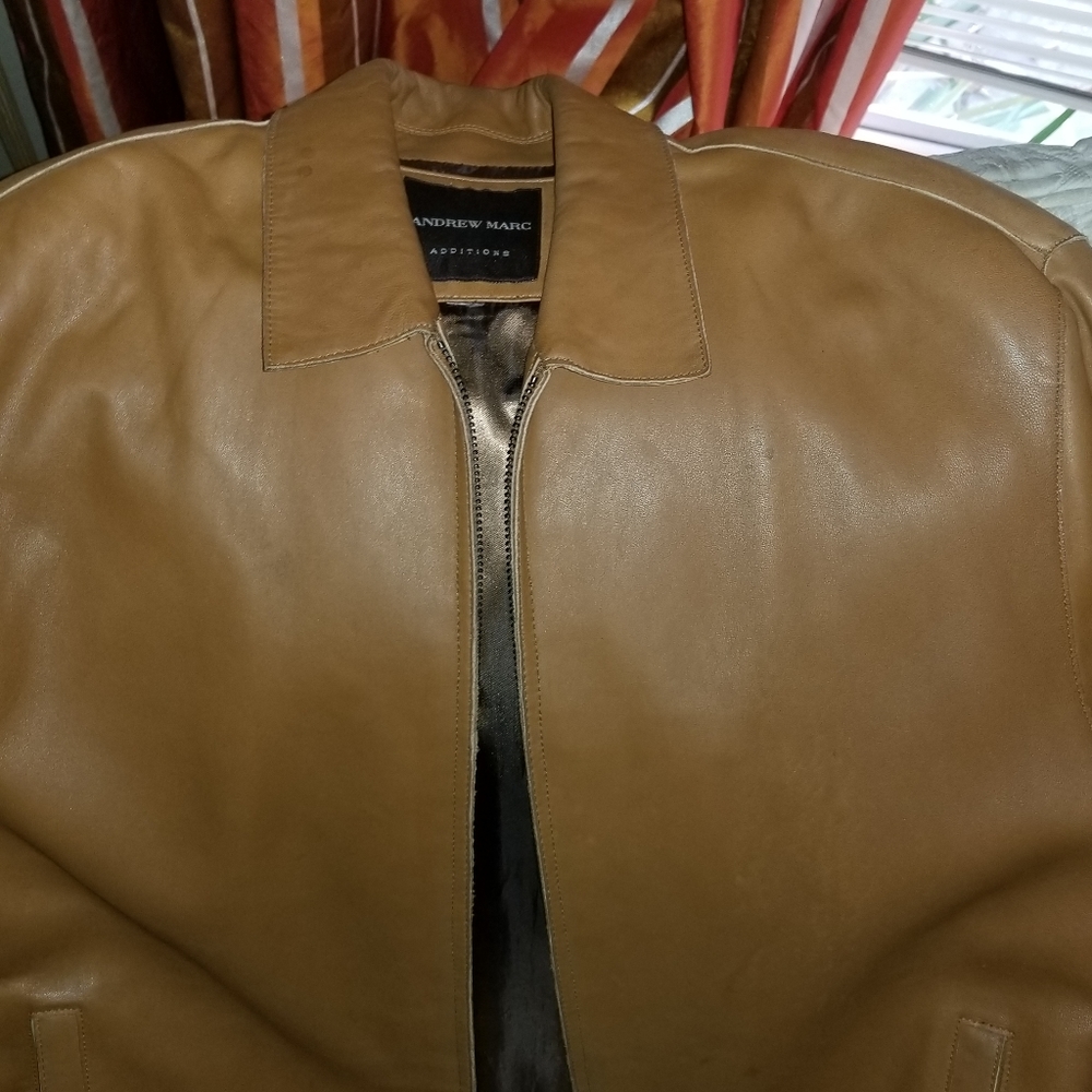 Andrew Marc Calf Leather Jacket